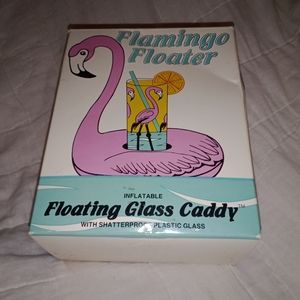 New Old Stock Flamingo Floater With Shatterproof Plastic Glass 70s Retro